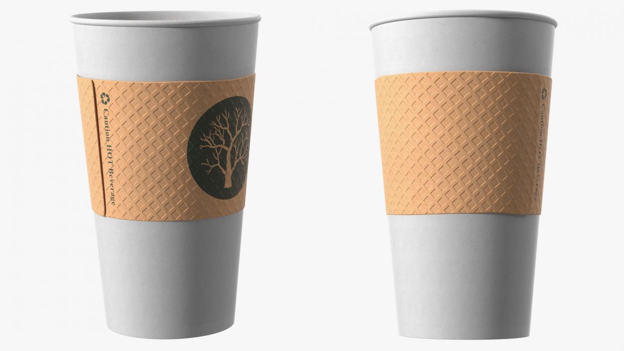 3D Paper Cup With Coffee