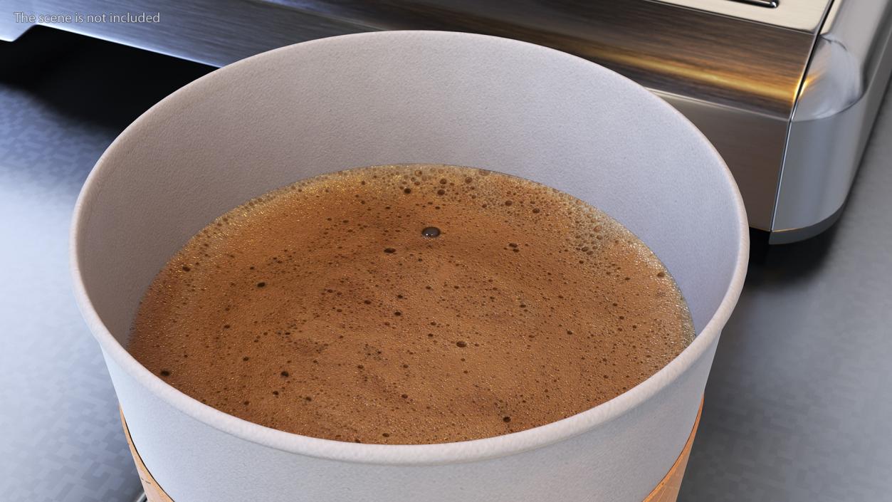 3D Paper Cup With Coffee