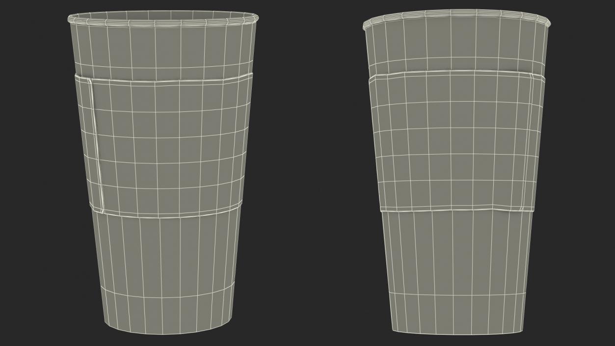 3D Paper Cup With Coffee