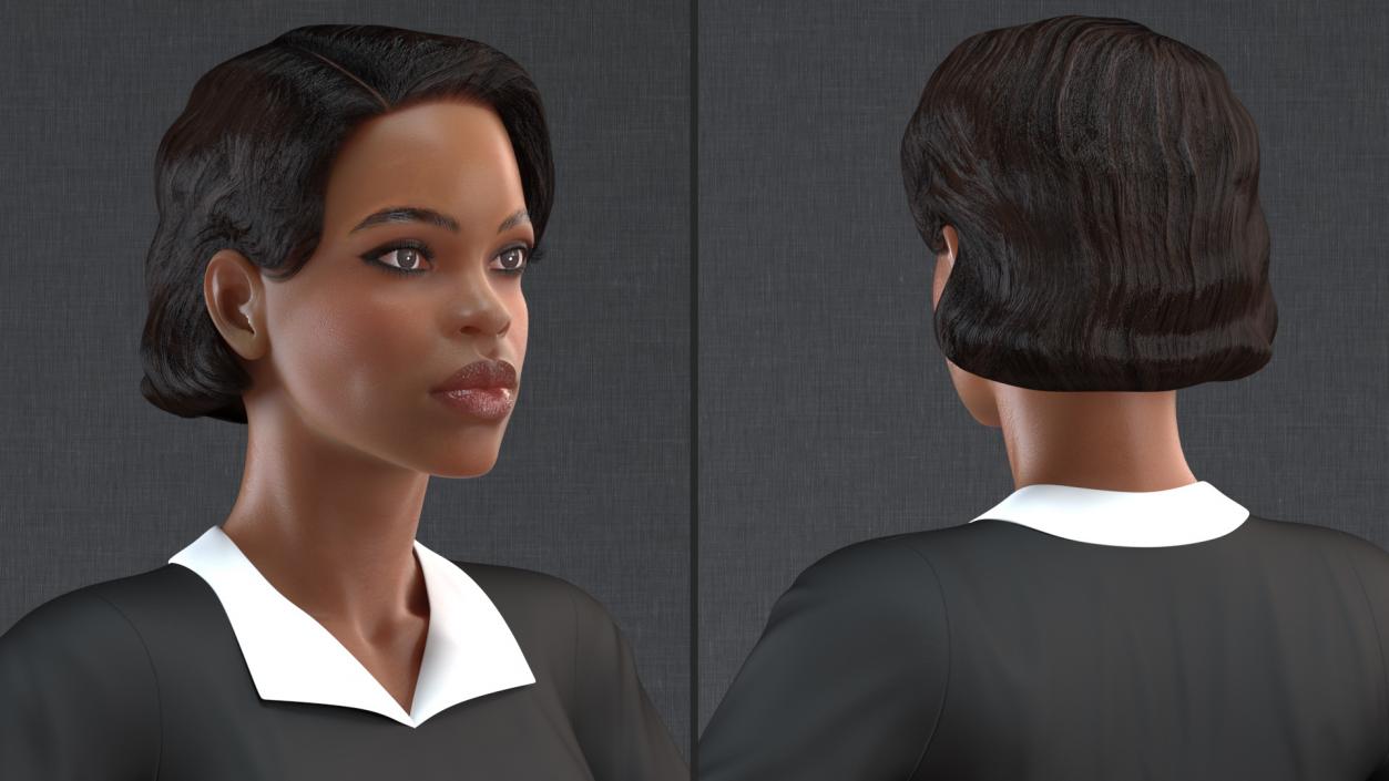 Light Skin Judge Woman T Pose 3D model