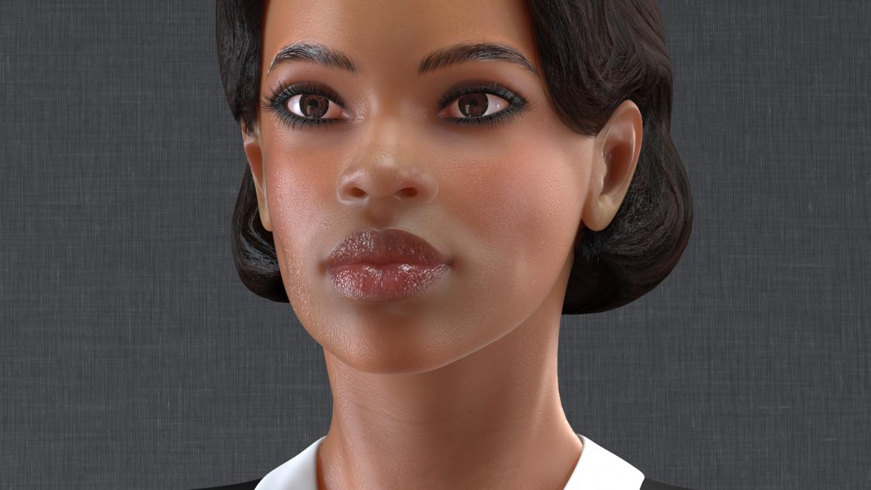 Light Skin Judge Woman T Pose 3D model