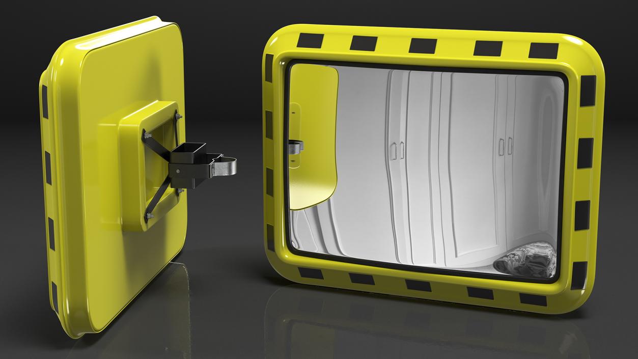 3D Rectangular Industrial Safety Mirror