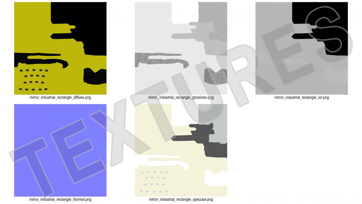 3D Rectangular Industrial Safety Mirror