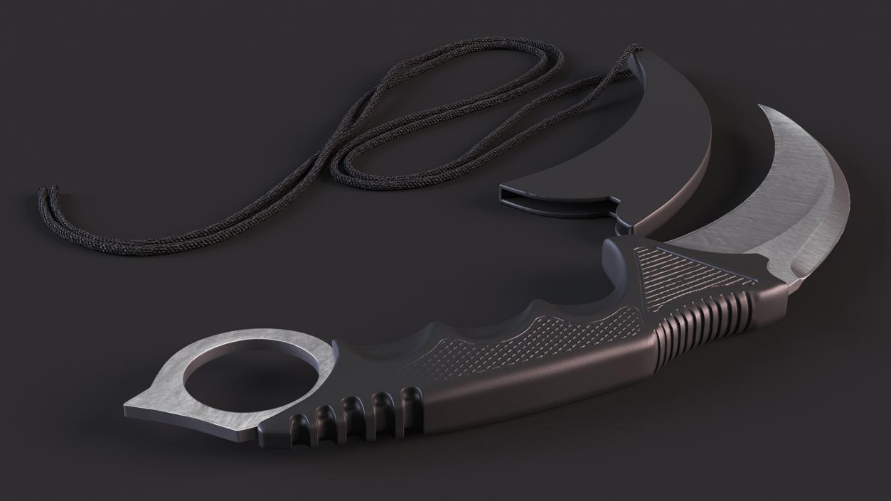 Claw Tactical Knife with Sheath Steel 3D