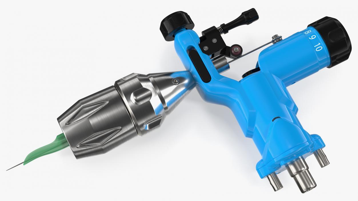 Professional Rotary Tattoo Machine Blue 3D model