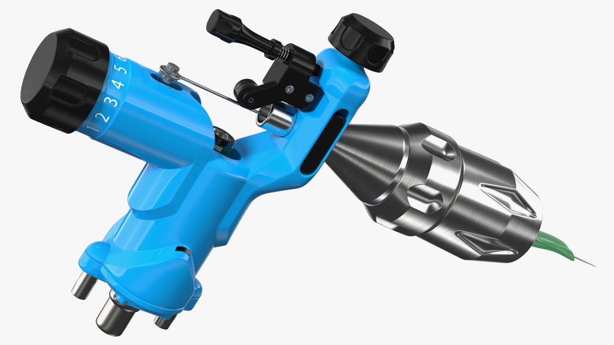 Professional Rotary Tattoo Machine Blue 3D model