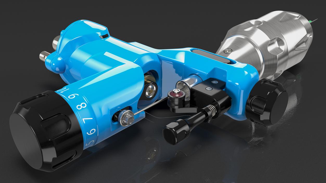 Professional Rotary Tattoo Machine Blue 3D model