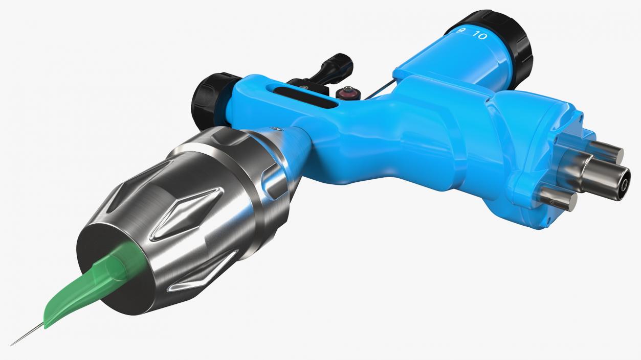 Professional Rotary Tattoo Machine Blue 3D model