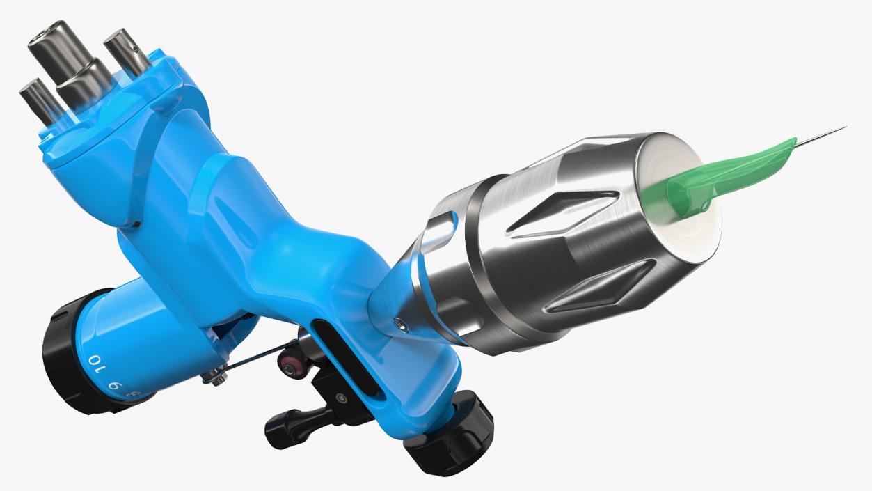 Professional Rotary Tattoo Machine Blue 3D model