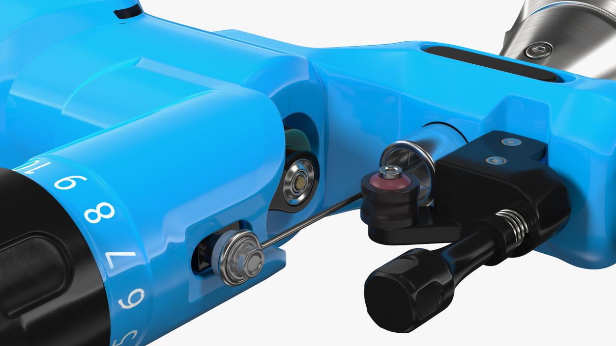 Professional Rotary Tattoo Machine Blue 3D model