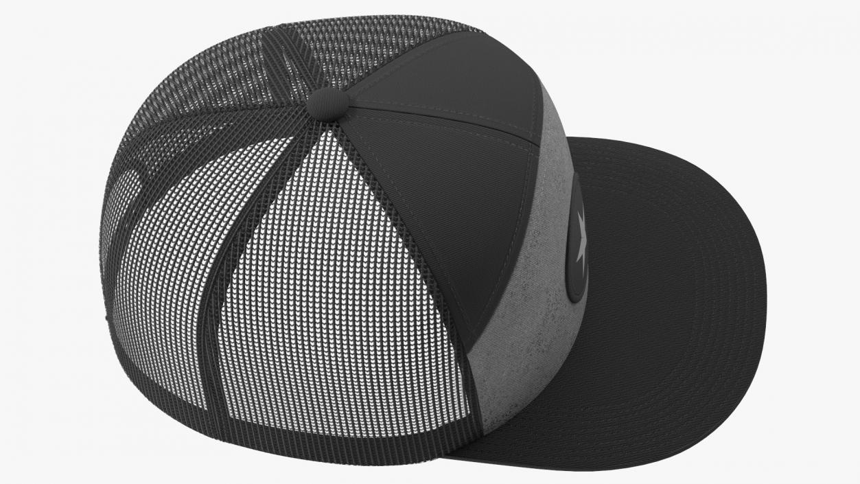 3D Seven Panel Trucker Cap with Mesh Back model