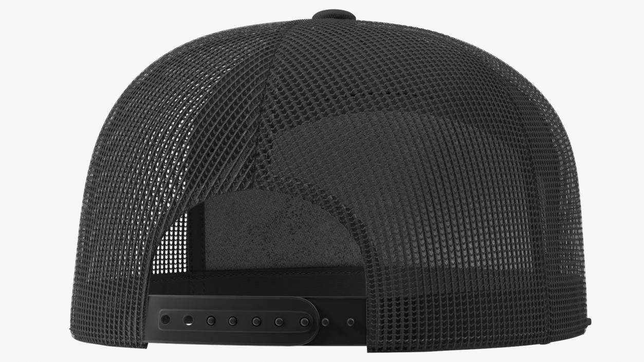 3D Seven Panel Trucker Cap with Mesh Back model