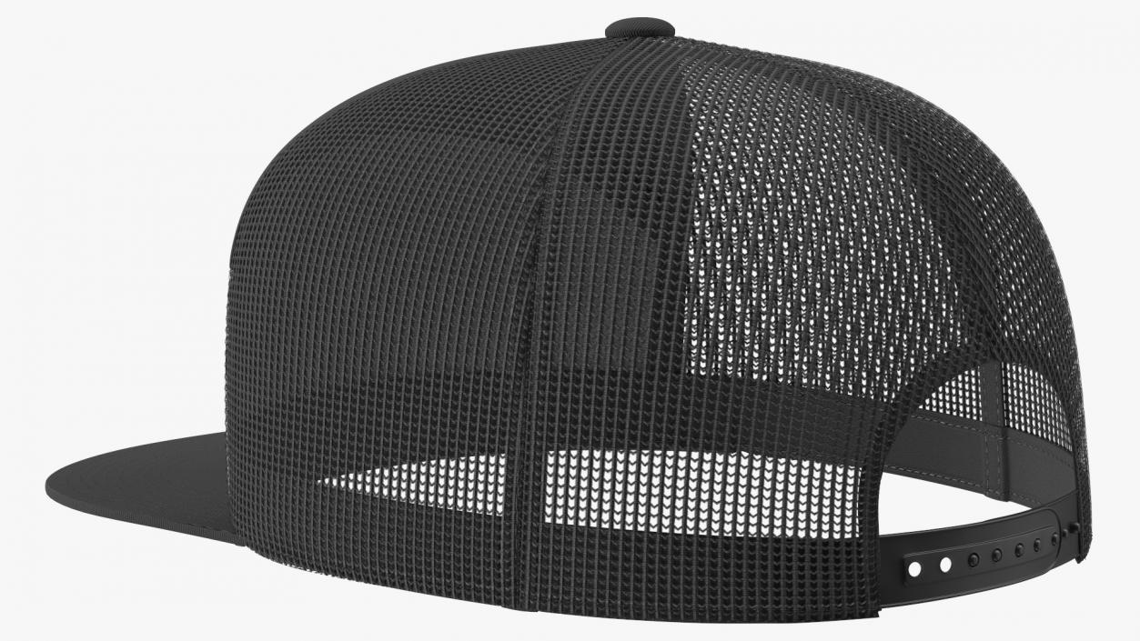 3D Seven Panel Trucker Cap with Mesh Back model