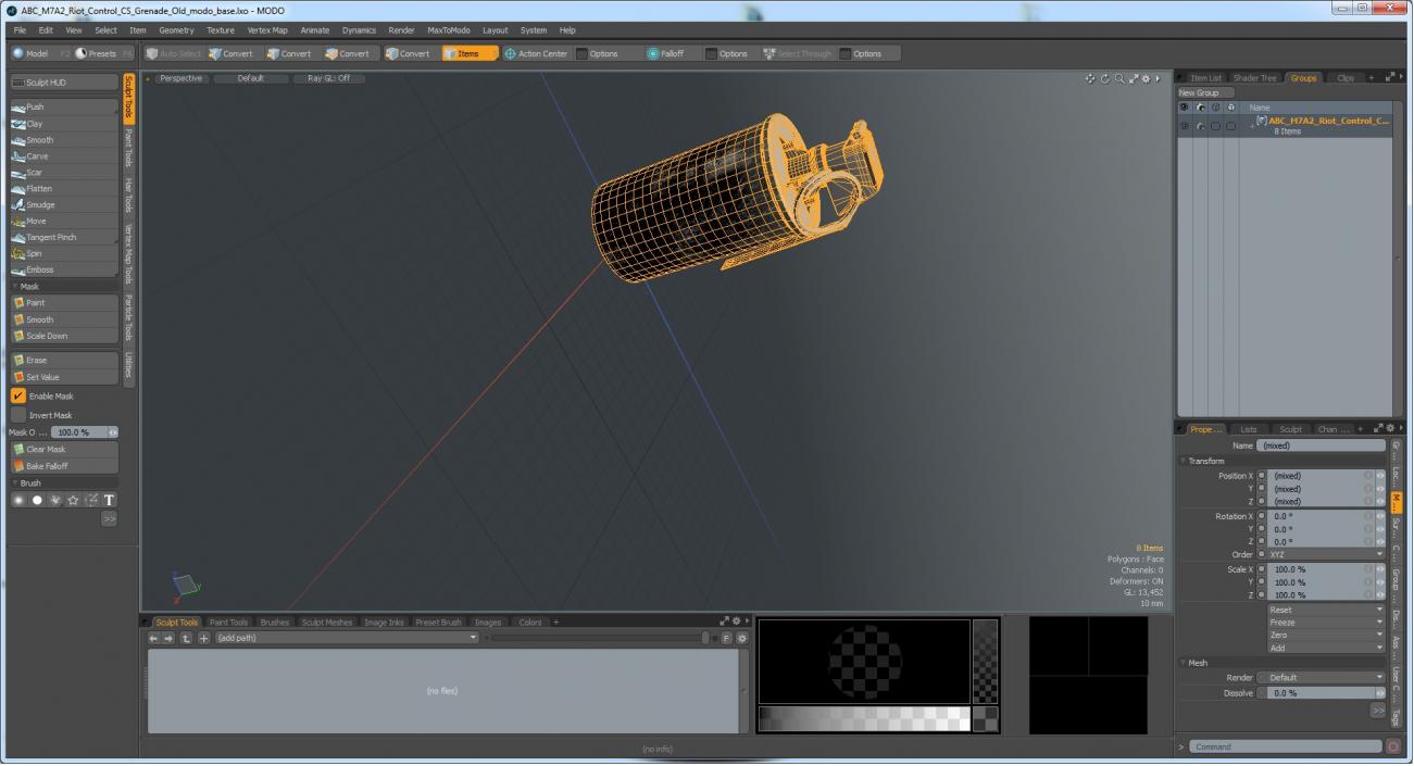 3D ABC M7A2 Riot Control CS Grenade Old