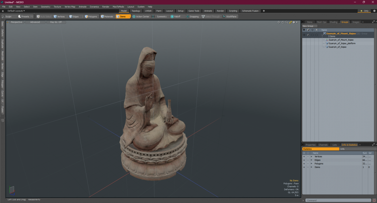 3D Guanyin of Mount Xiqiao model