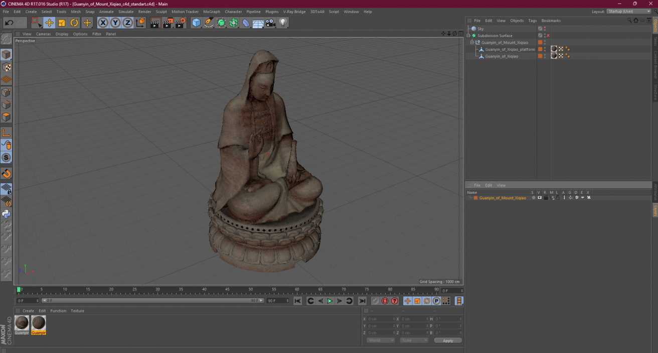 3D Guanyin of Mount Xiqiao model