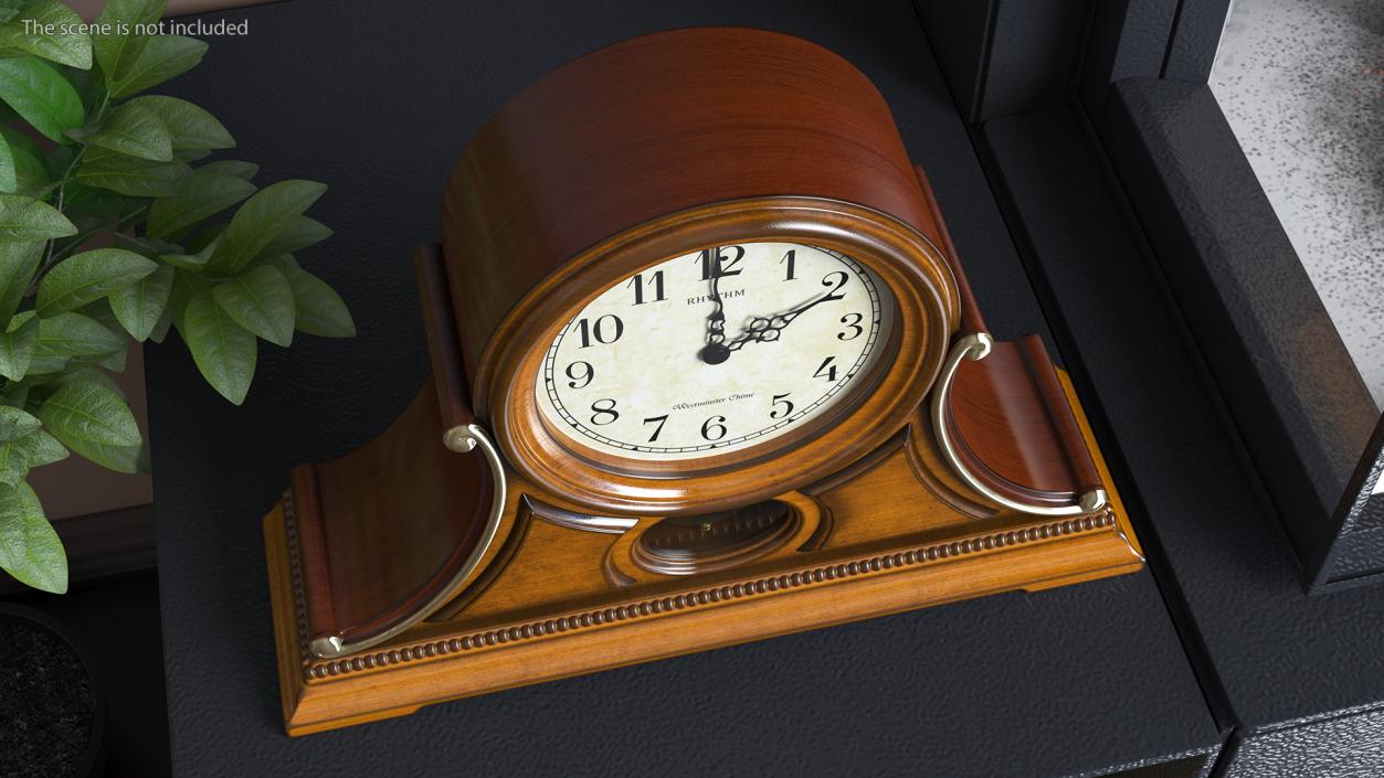 3D Wooden Musical Mantel Clock Tuscany II model