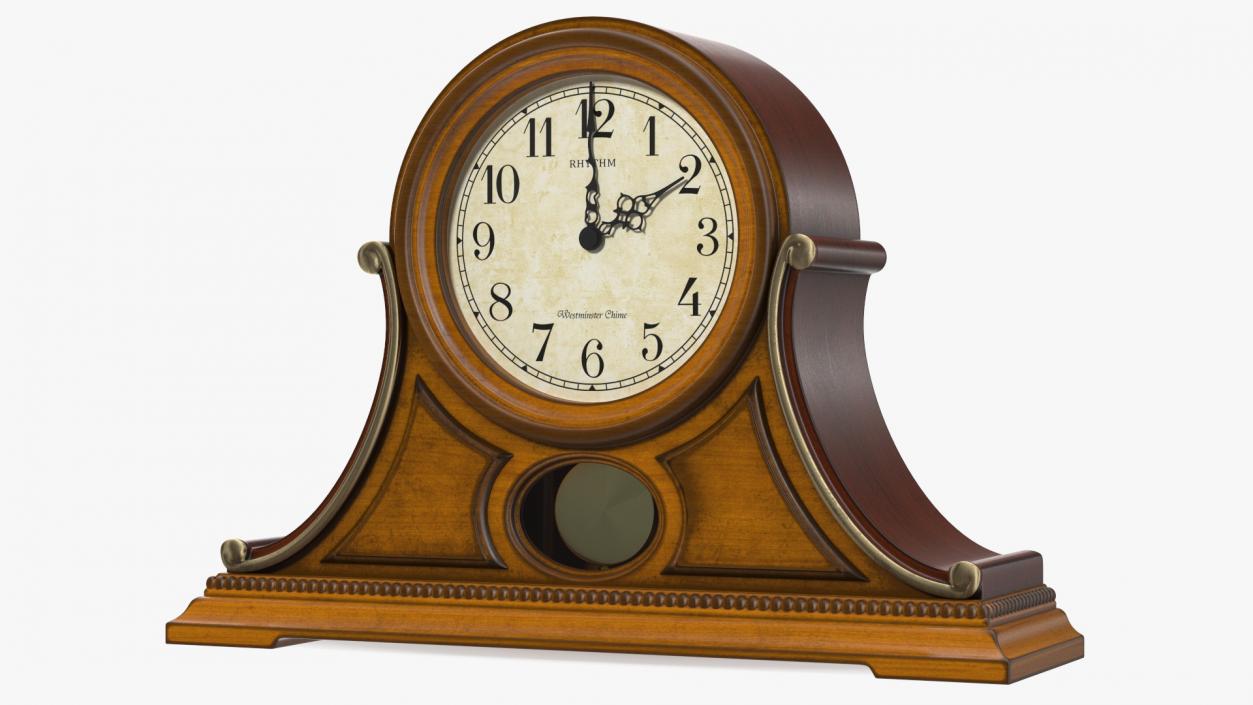 3D Wooden Musical Mantel Clock Tuscany II model