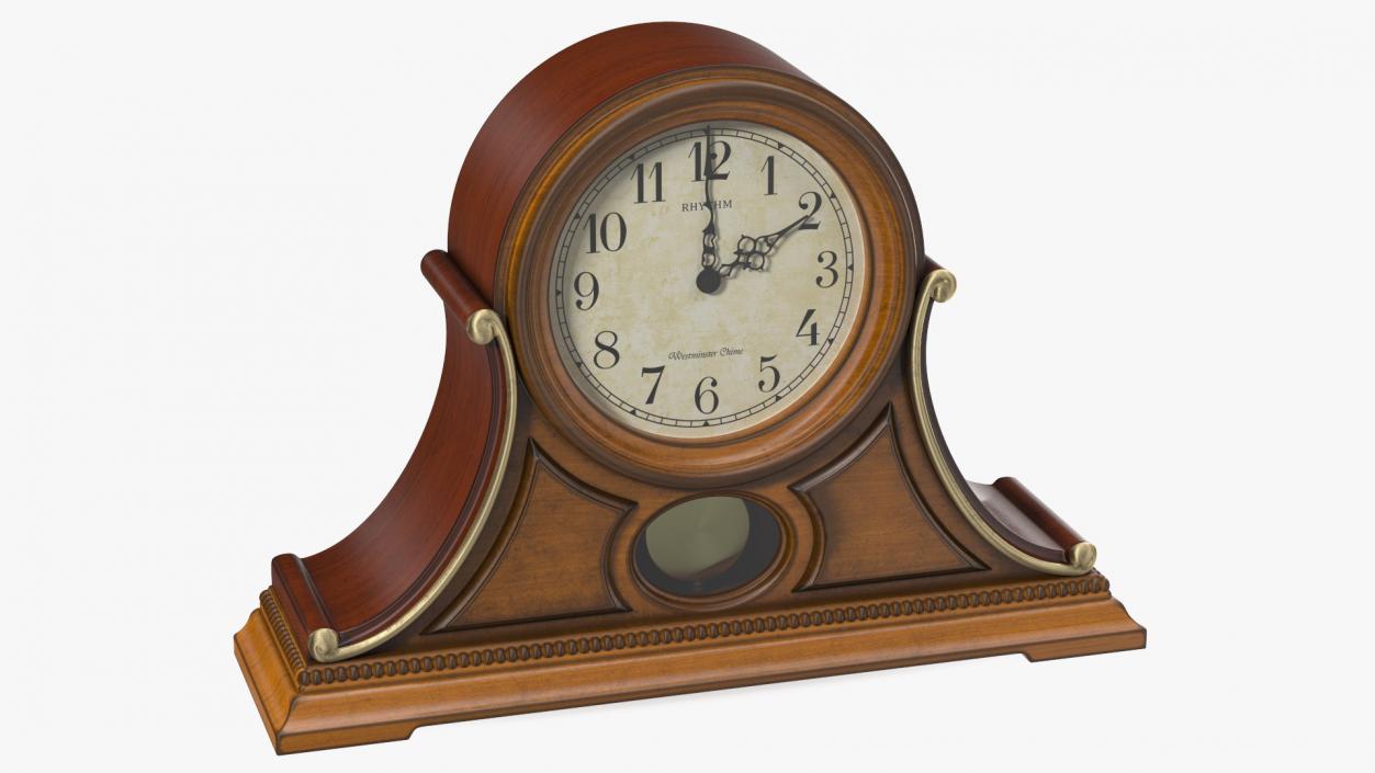 3D Wooden Musical Mantel Clock Tuscany II model