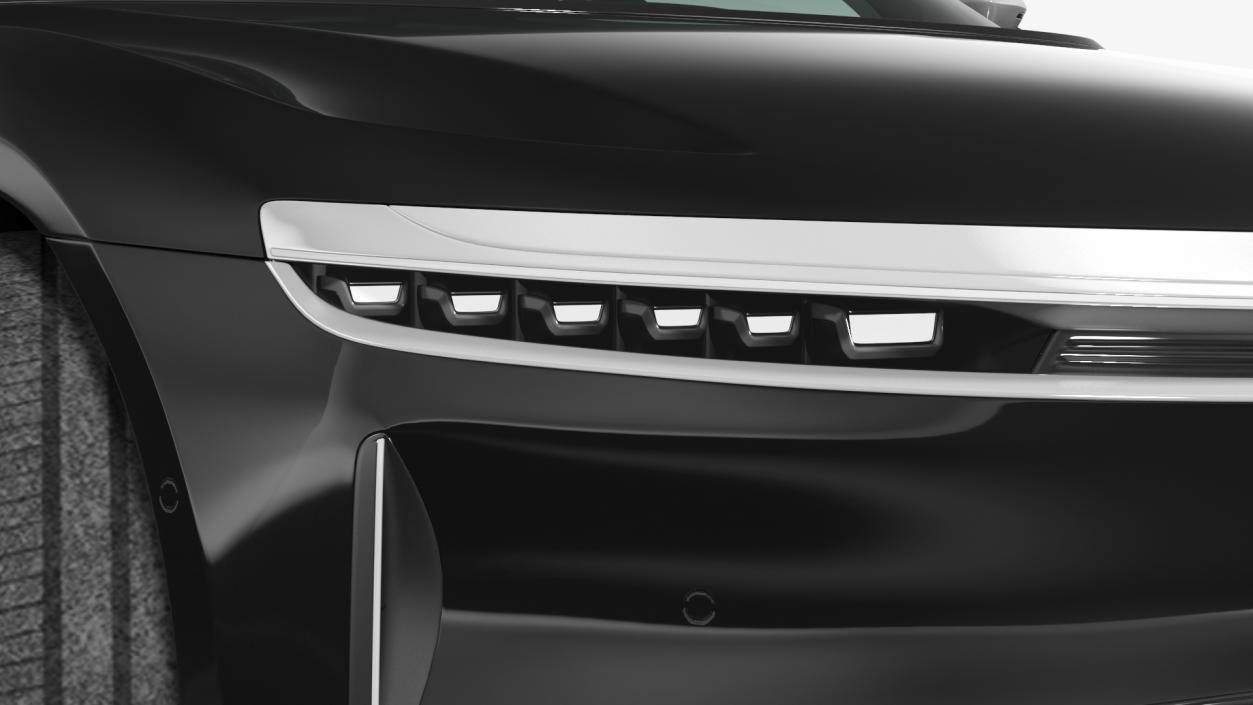 Lucid Air Electric Luxury Sedan Black Rigged 3D model