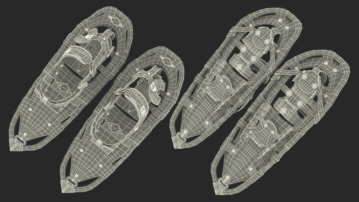 Tourist Snowshoes Atlas Red 3D