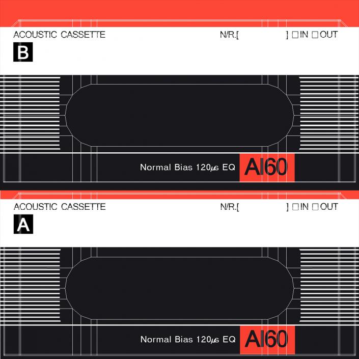 Audio Cassette Tape 3D model