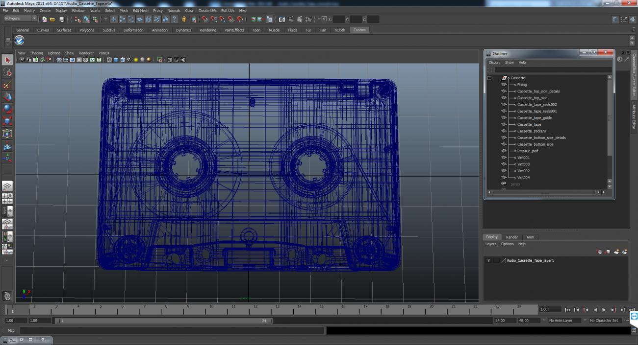 Audio Cassette Tape 3D model