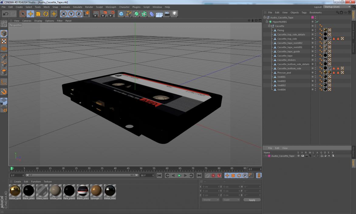 Audio Cassette Tape 3D model