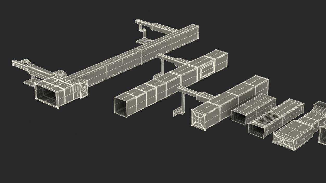 3D model Modular Ventilation Duct Collection