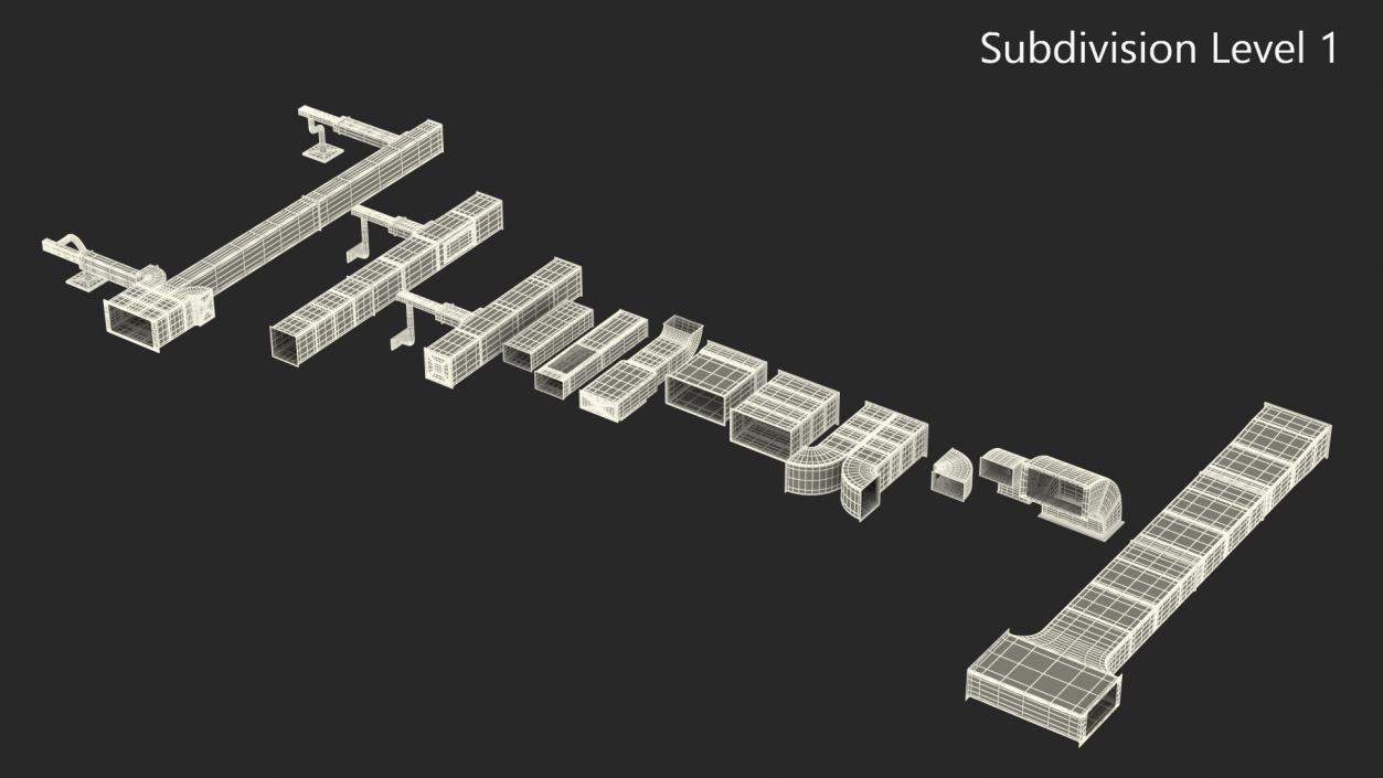 3D model Modular Ventilation Duct Collection