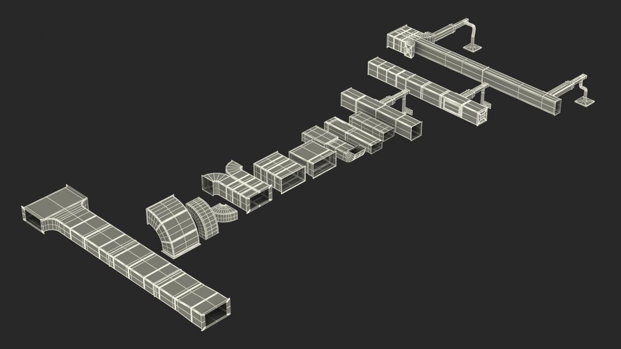 3D model Modular Ventilation Duct Collection