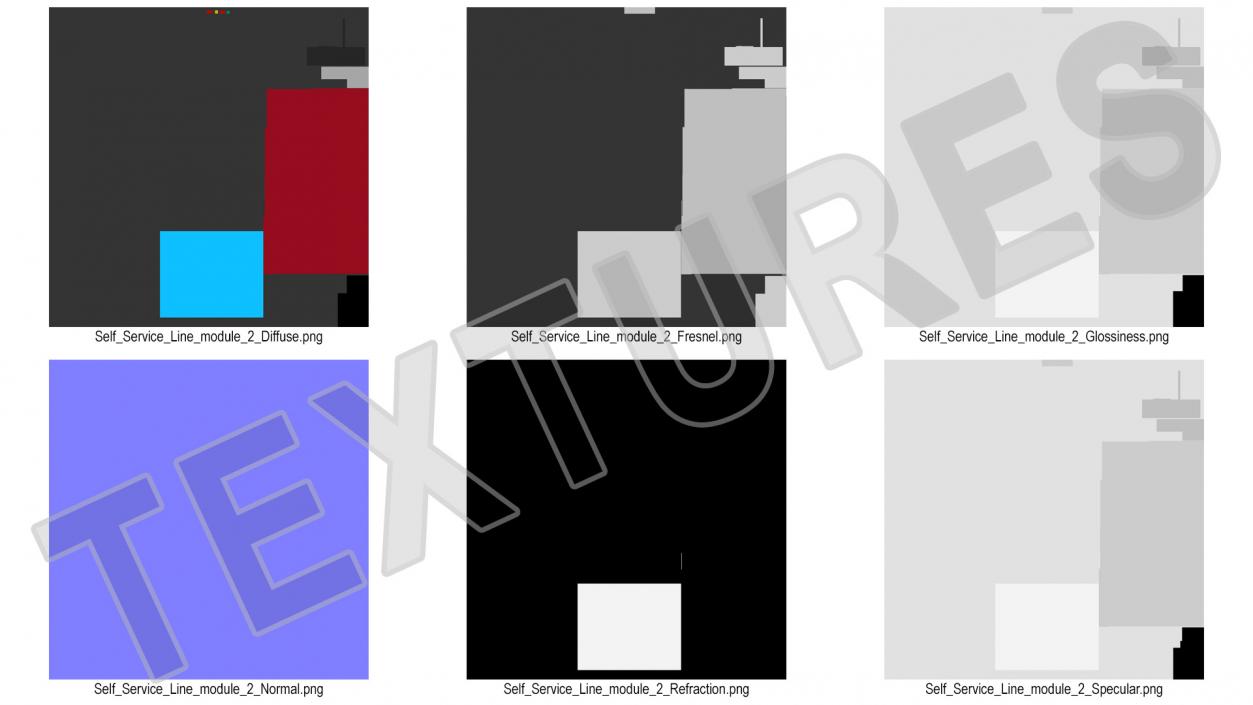 Module Second Courses Self Service Line 3D model