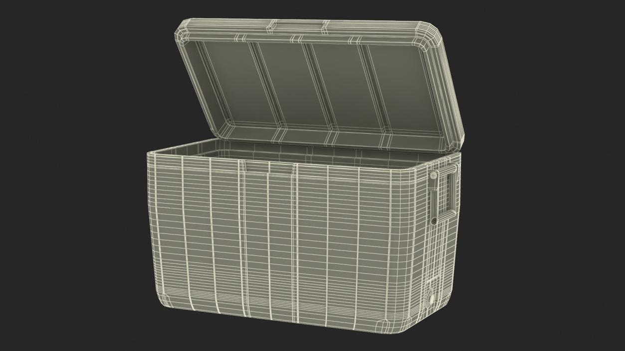 Plastic Big Cooler Box Blue 3D