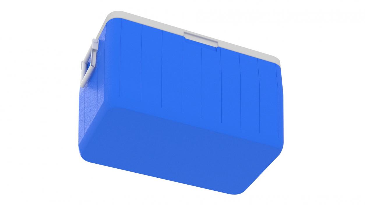 Plastic Big Cooler Box Blue 3D