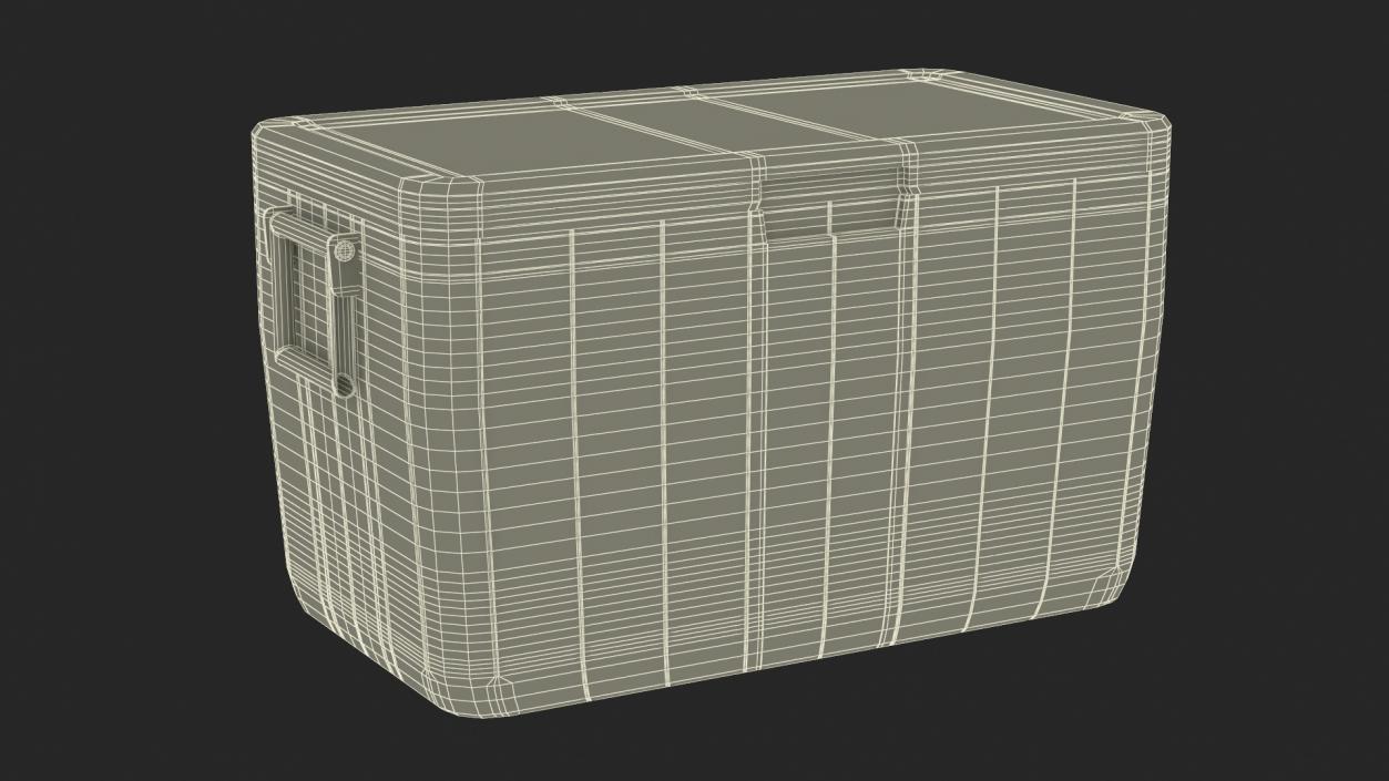 Plastic Big Cooler Box Blue 3D