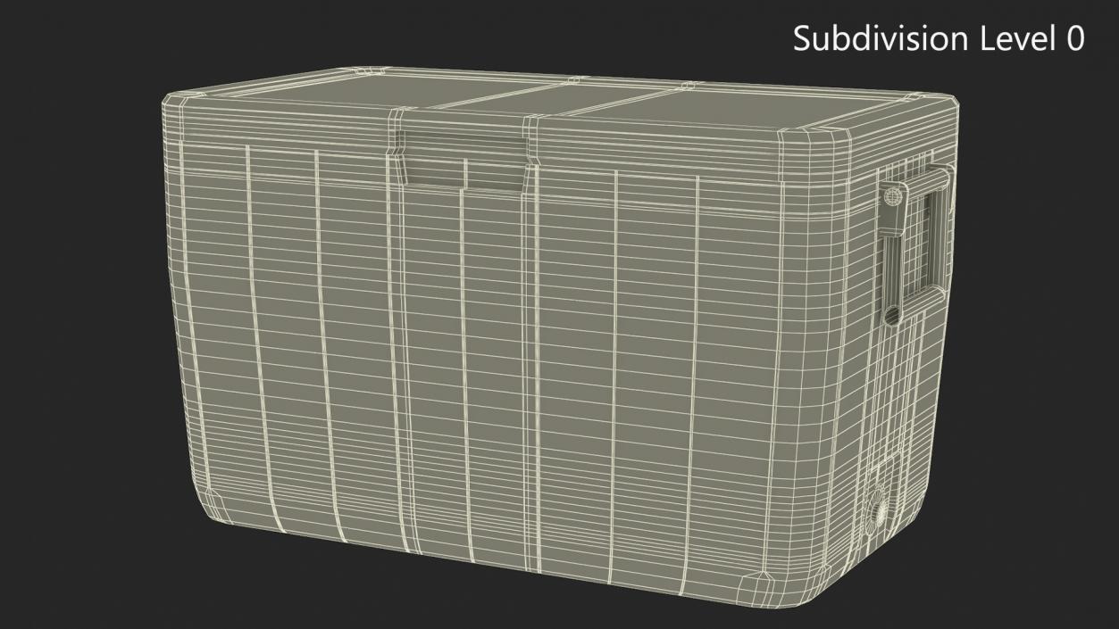 Plastic Big Cooler Box Blue 3D