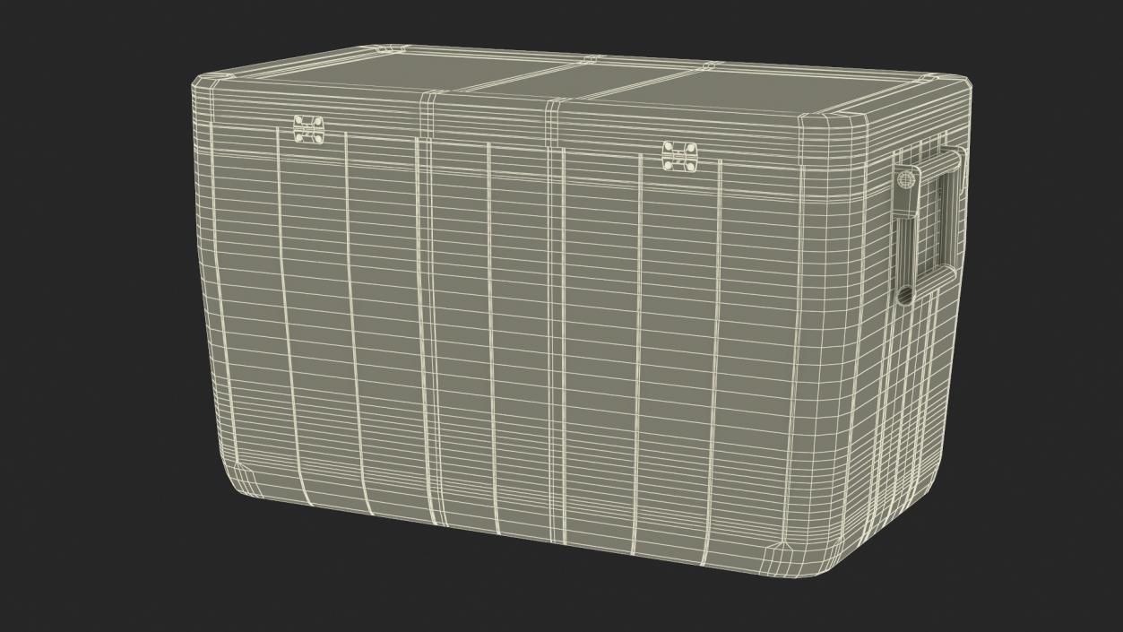 Plastic Big Cooler Box Blue 3D