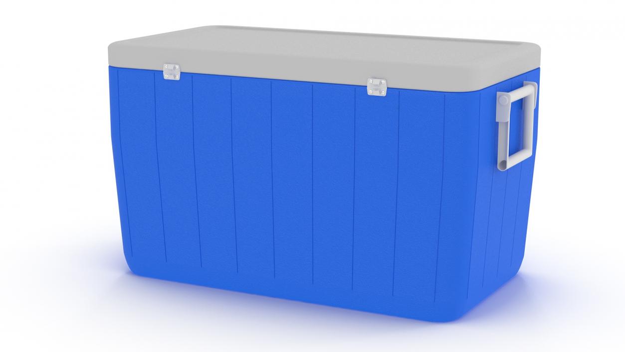 Plastic Big Cooler Box Blue 3D