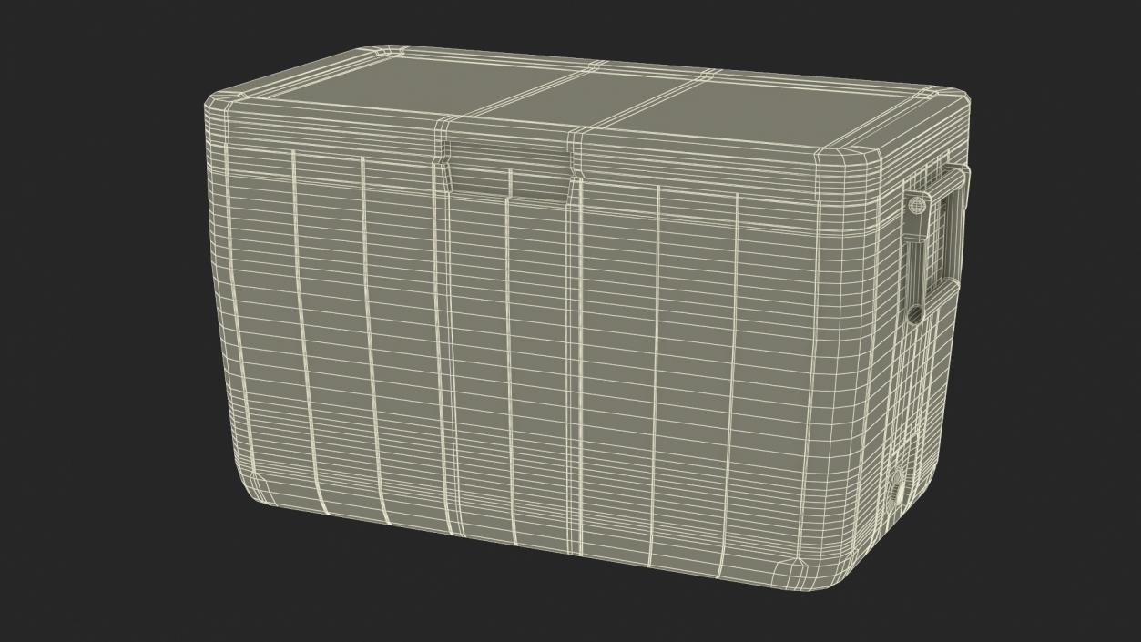 Plastic Big Cooler Box Blue 3D