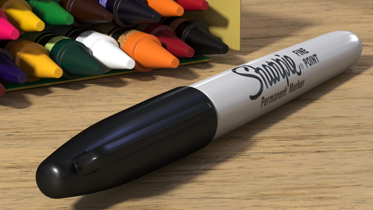 3D model Sharpie Permanent Marker Black