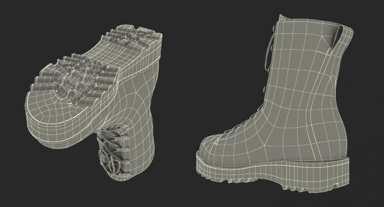 3D US Army Military ACU Boots