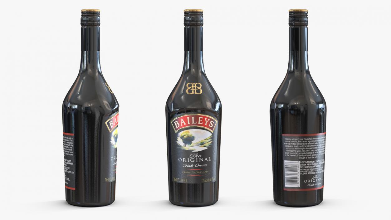 3D Baileys Original Irish Cream Liqueur