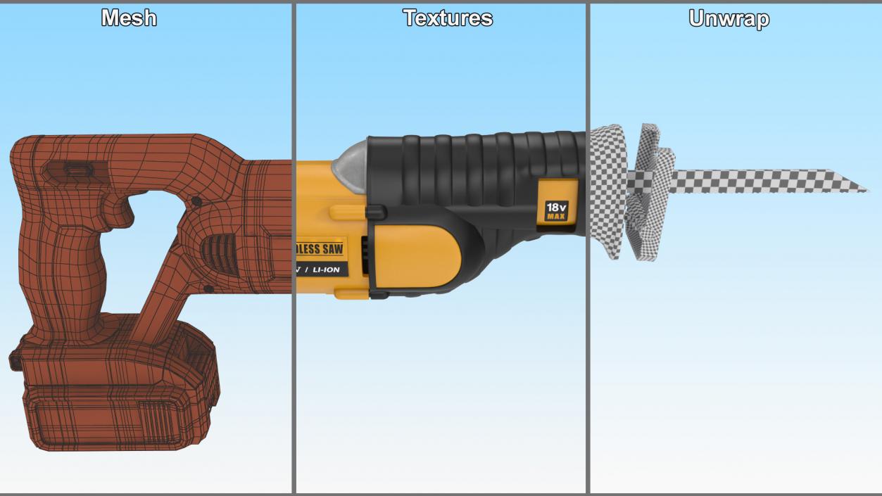 3D model Cordless Recipro Saw