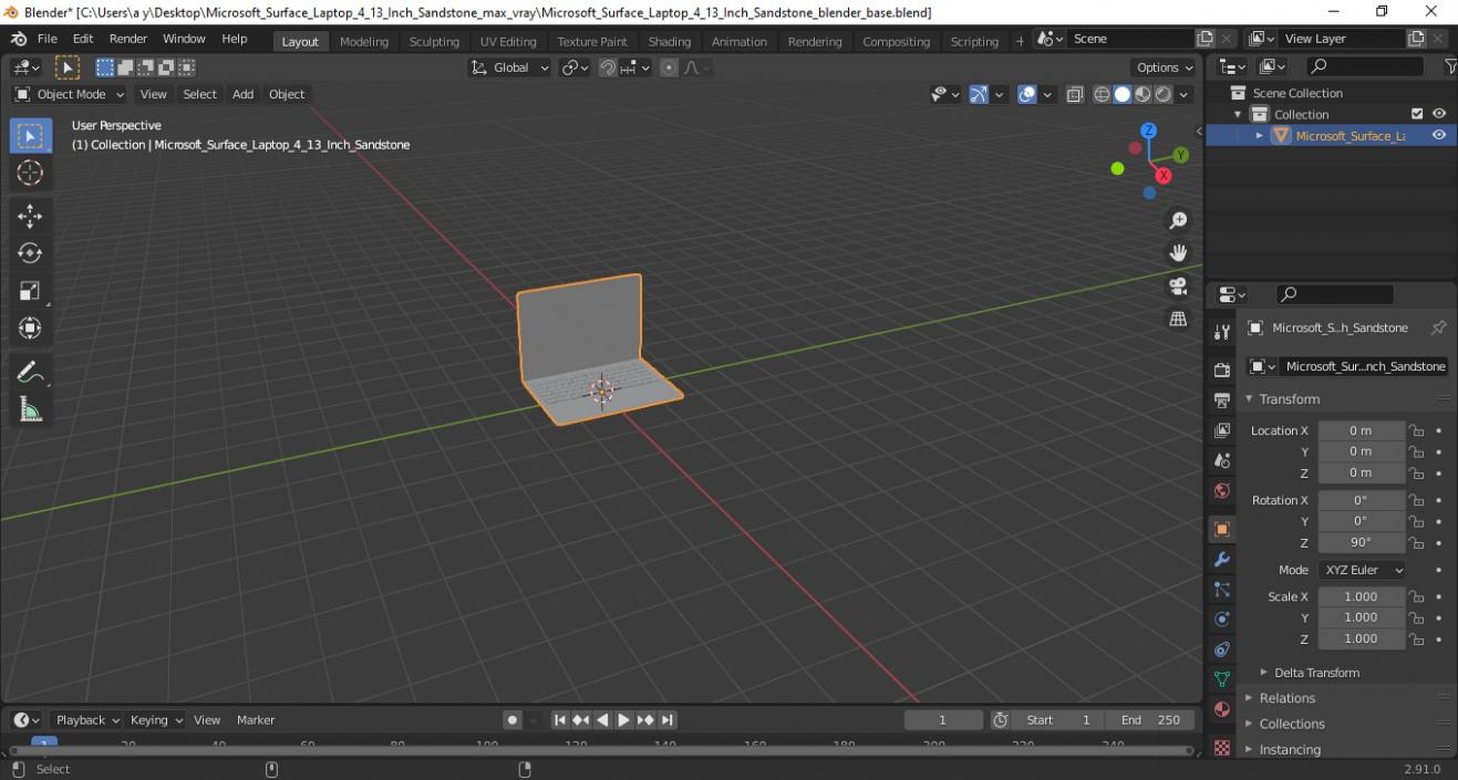 Microsoft Surface Laptop 4 13 Inch Sandstone 3D model