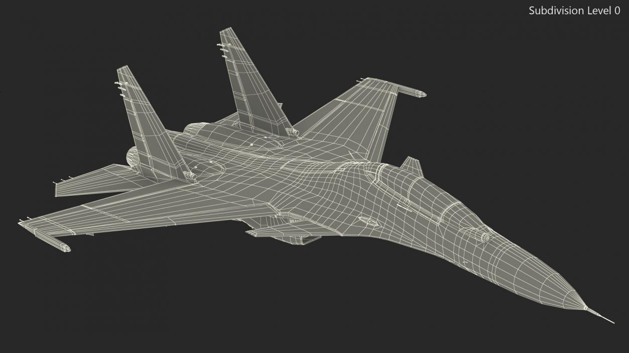 Su-30 Jet Fighter in Flight 3D