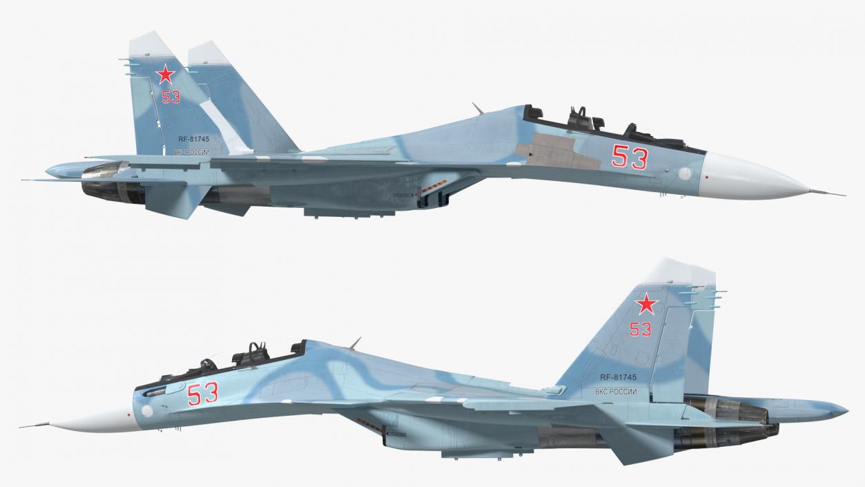 Su-30 Jet Fighter in Flight 3D