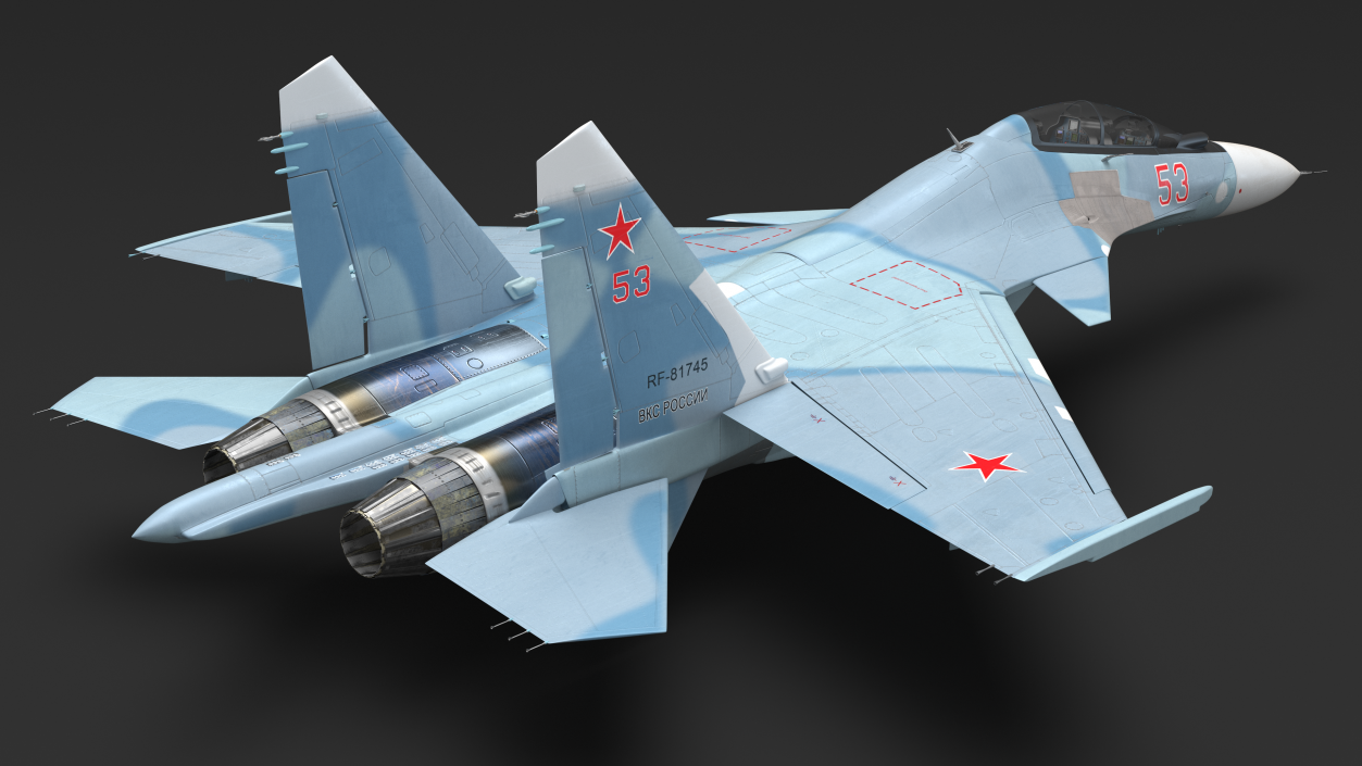 Su-30 Jet Fighter in Flight 3D