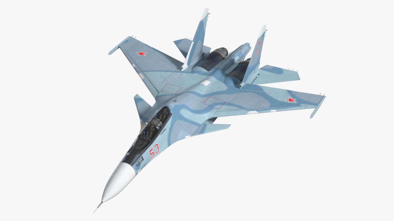 Su-30 Jet Fighter in Flight 3D