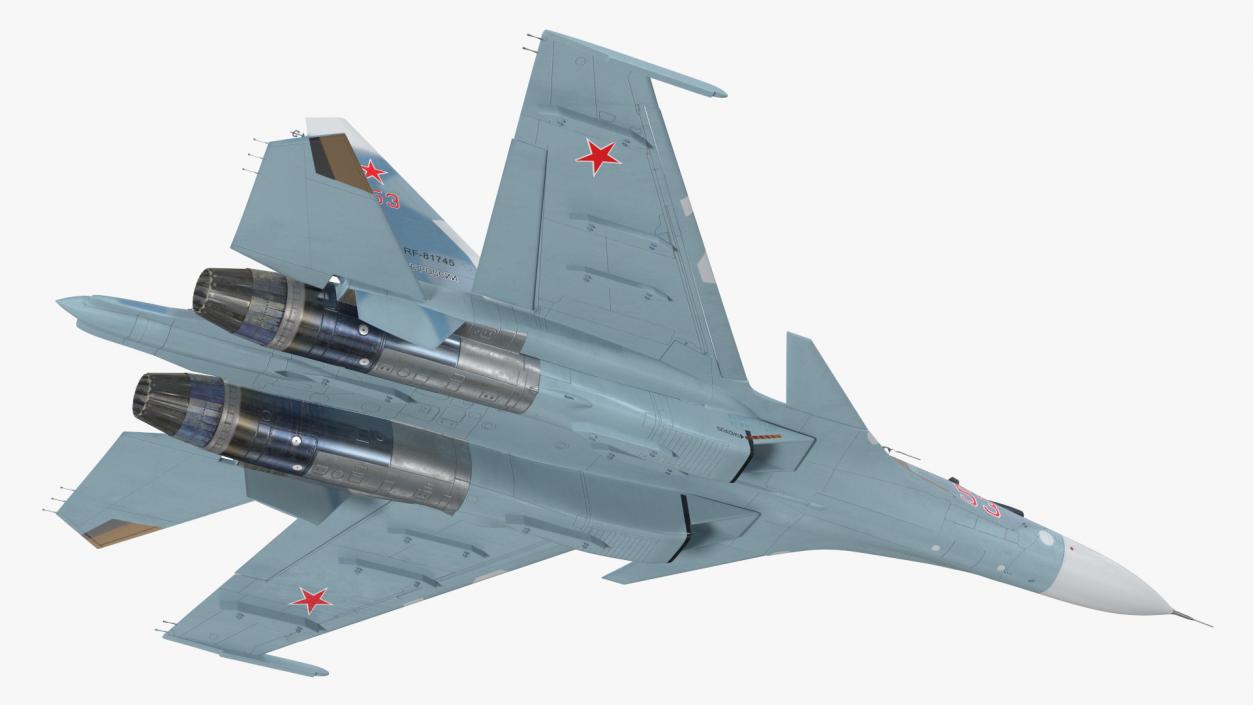 Su-30 Jet Fighter in Flight 3D