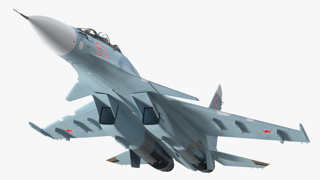 Su-30 Jet Fighter in Flight 3D